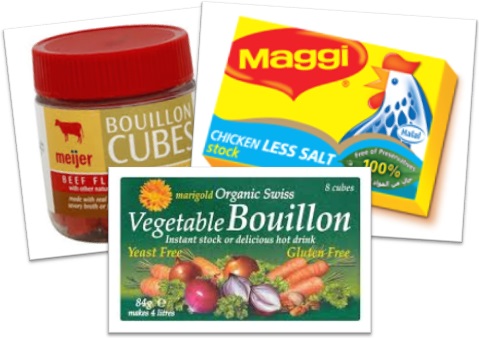 bouillon cubes, stock cubes, caldo de carne, caldo de frango e legumes