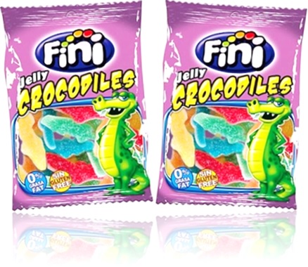 bomboniere, balas, doces, guloseimas, fini jelly crocodile fat free