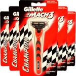 aparelho e lâmina de barbear gillette mach 3 turbo champion