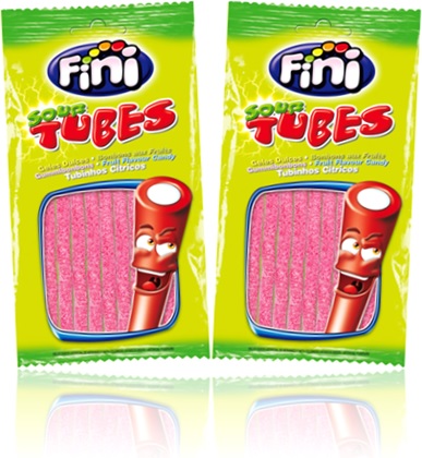 fini sour tubes tubinhos cítricos sabor frutas maracujá morango