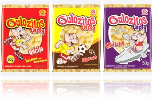 salgadinhos gulozitos tasty sabores queijo bacon churrasco