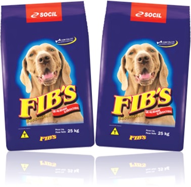 alimento, comida, ração fibs para cães, cachorros, canino, petshop, socil