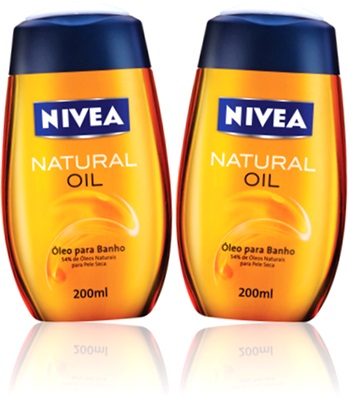 óleo para banho nivea natural oil
