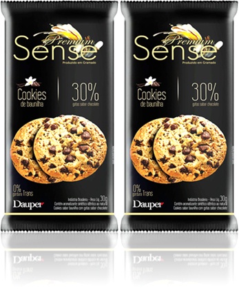 biscoito sense dauper cookies de baunilha com gotas de chocolate