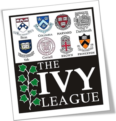 the ivy league, brown, columbia, cornell, dartmouth, harvard, princeton, yale, the university of pennsylvania
