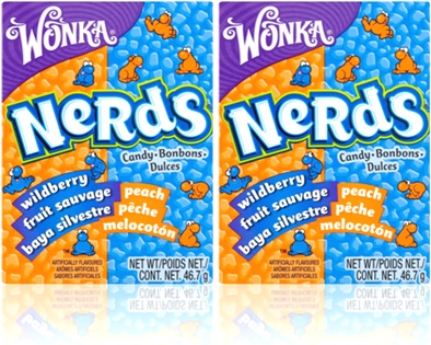 bombom, doces, balas wonka nerds sabor pêssego fruta