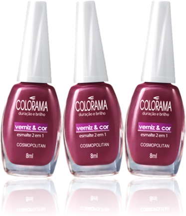 colorama esmalte de unhas verniz e cor cosmopolitan manicure