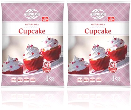 mistura para cupcake arcolor, bolinho mãe-benta, queque