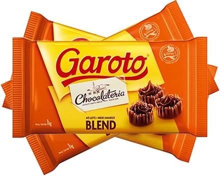 barra de chocolate ao leite garoto blend