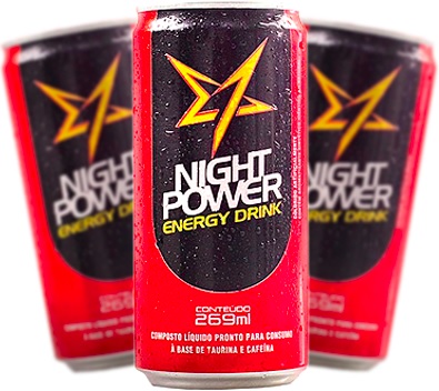 night power energy drink bebida energética taurina e cafeína