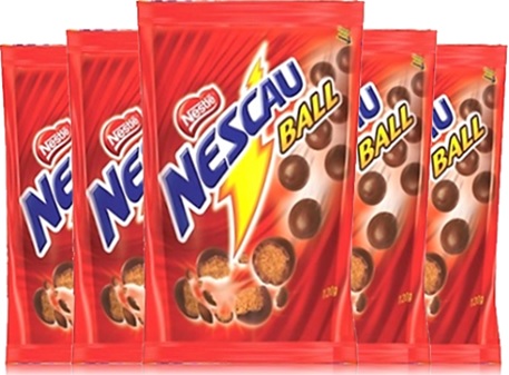 chocolate, nescau ball, cereal, nestlé, bola, lanche