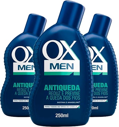 shampoo ox men antiqueda, masculino, xampu para homem, calvíce