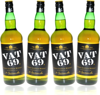 finest scotch whisky vat 69 garrafas de uísque bebida alcoólica