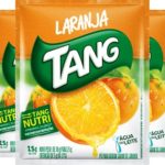 resfresco em pó tang, pó para bebida, sabor laranja