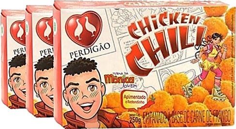 perdigão chicken popcorn cubos de peito de frango empanados pré-fritos congelados