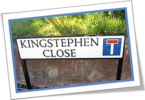 king stephen close street road signs nome de ruas