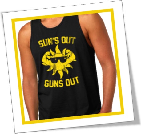 suns out guns out, homem forte, gun, muscle, tshirt, camiseta, homem sarado