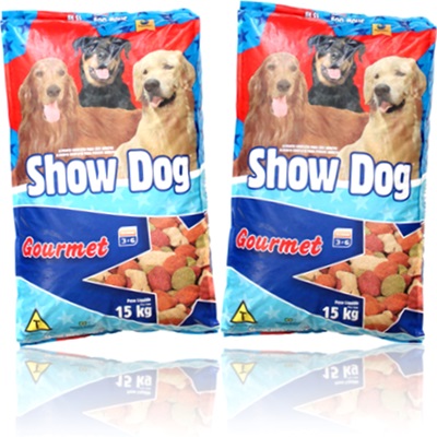 alimento para cachorros adultos show dog gourmet ração canina