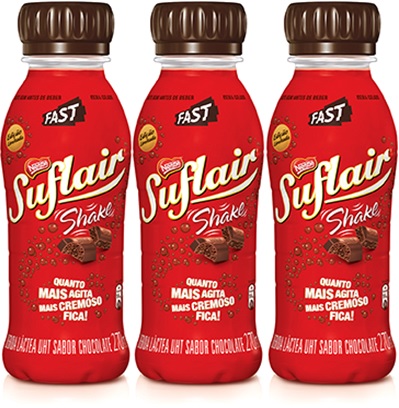 bebida láctea nestlé suflair shake fast lanche iogurte