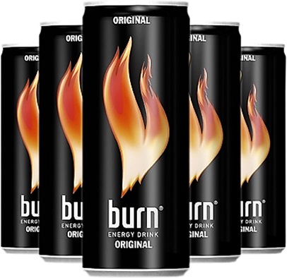latas de bebida energética energy drink burn, energéticos, drinques