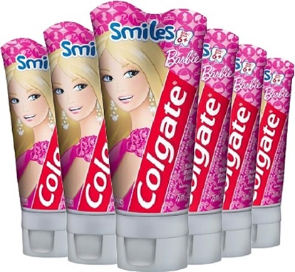 gel dental colgate smiles barbie cáries flúor gengiva mau hálito