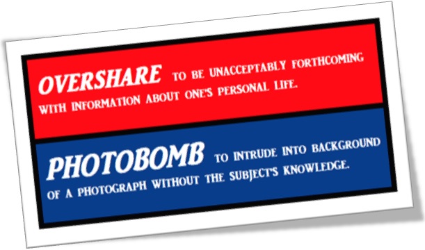 overshare e photobomb words of the year 2014 chambers collins dictionary