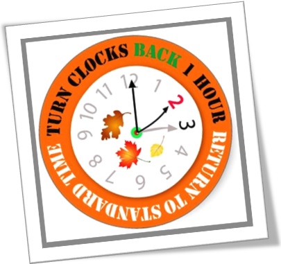 turn clocks back 1 hour standard time