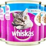 ração, alimentos para gatos adultos whiskas sabor atum ao molho
