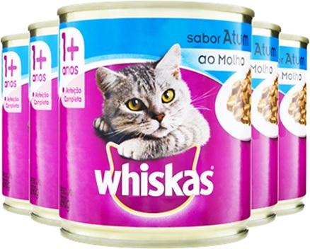 ração, alimentos para gatos adultos whiskas sabor atum ao molho
