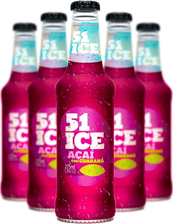 bebida cachaça 51 ice açaí com guarana companhia muller