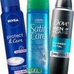 desodorante nivea protect and care, gel depilatório satin care, desodorante men care dove