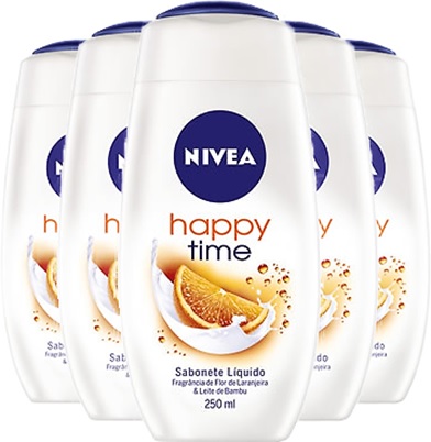 sabonete líquido nivea happy time banho perfume higiene pessoal