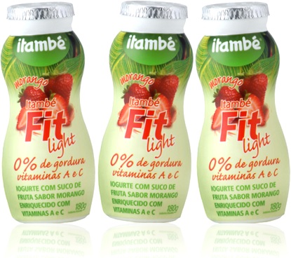 iogurte itambé fit light com suco de fruta sabor morango