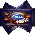 barras de chocolate ao leite arcor twister