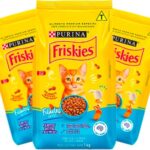 alimento para filhotes de gato, friskies, purina, sabor frango, leite e cenoura friskies, purina, alimento para filhotes de gato, sabor frango, leite e cenoura, frisky
