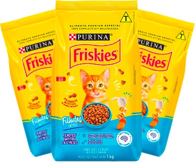 friskies, purina, alimento para filhotes de gato, sabor frango, leite e cenoura, frisky