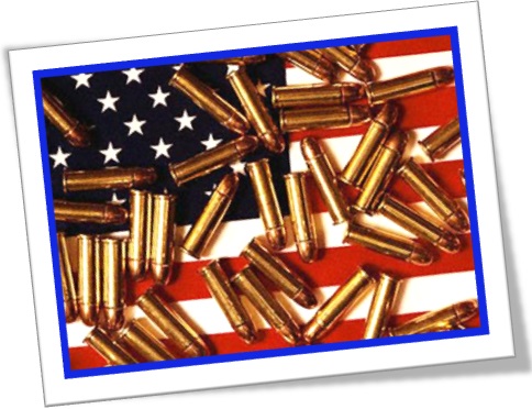 bandeira dos estados unidos e balas projetis, bandeira americana, armamento