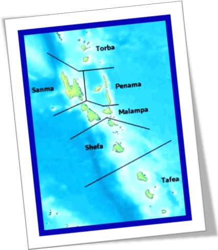 arquipélago de vanuatu torba sanma penama malampa shefa tafea oceania