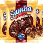 bombom arcor samba sabor brigadeiro, chocolate, pacote