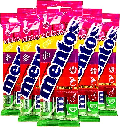 balas mastigável mentos rainbow sabor frutas