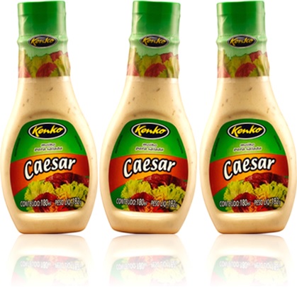 embalagem pote tempero caesar molho para salada kenko sakura