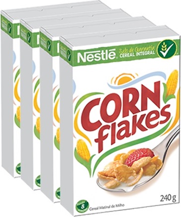 caixas de cereal integral corn flakes nestlé