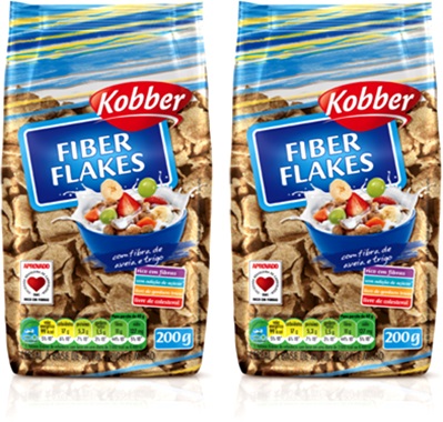 fiber flakes kobber alimento a base de aveia milho trigo