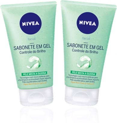 sabonete facial em gel nivea para pele mista a oleosa