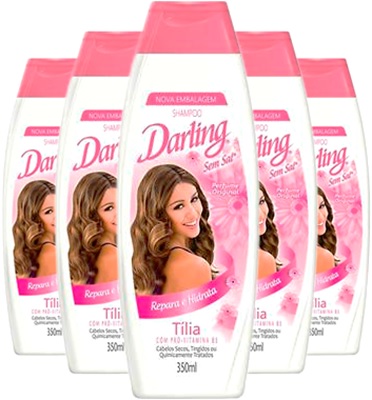 darling shampoo sem sal tília beleza e restauração