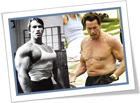 arnold schwarzenegger before and after, jovem musculoso, idoso musculoso