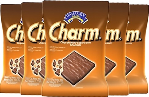 itamaraty charm biscoito chips de wafer coberto de chocolate