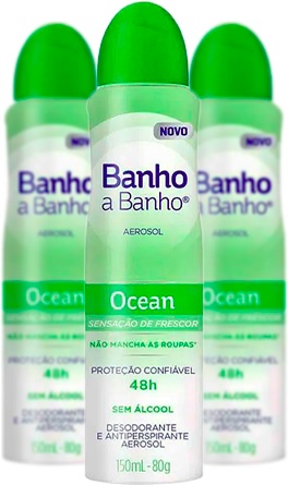 desodorante banho a banho ocean antiperspirante aerosol