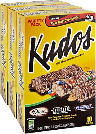 kudos milk chocolate granola bars