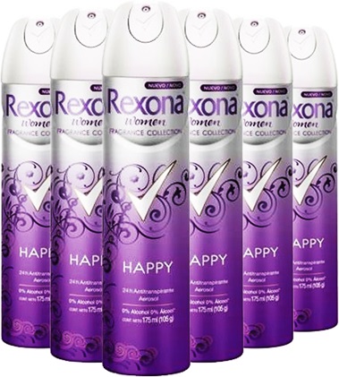 desodorante spray rexona women happy fragance collection